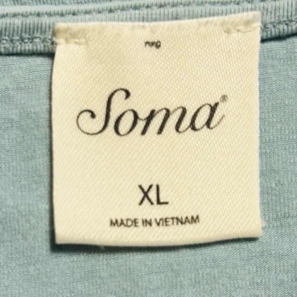Soma Scoop Neck T-Shirt Short Sleeve Tee Sleep Lounge Women’s Size XL Blue - Picture 4 of 9